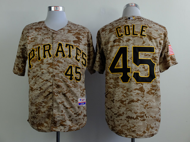 Men Pittsburgh Pirates #45 Cole Camo MLB Jerseys